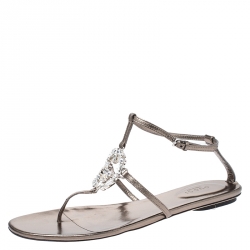 gucci rhinestone flip flops