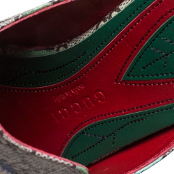 مملوكة مسبقًا Gucci Multicolor GG Canvas Princetown Horsebit Tian Print Mules Size 36.5