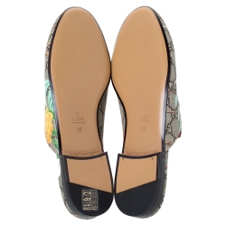 Pre Owned Gucci Multicolor GG Supreme Princetown Horsebit Tian Print Mules Size 39