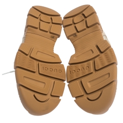 Pre Owned Gucci Multicolor Leather, Suede and Mesh Flashtrek Reflective Sneakers Size 39.5