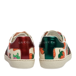 Gucci Multicolor Leather Strawberry Ace Low Top Sneakers Size 38