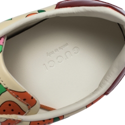 Gucci Multicolor Leather Strawberry Ace Low Top Sneakers Size 38