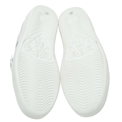 Gucci White Leather Ace Rainbow Patch Low Top Sneaker Size 38.5 
