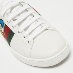 Pre Owned Gucci x Disney White Leather Donald Duck Ace Sneakers Size 38