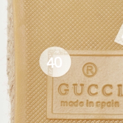 مملوكة مسبقًا Gucci Beige/Brown GG Canvas Double G Espadrille Flat Slides Size 40