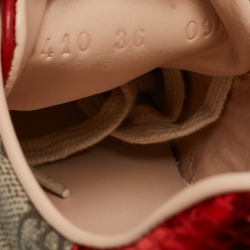 Pre Owned Gucci Beige/Brown GG Supreme Canvas Ace Sneakers Size 36