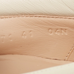 Gucci Cream Leather Interlocking G logo Sneaker Loafers Size 41
