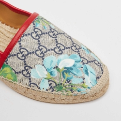 Pre Owned حذاء إسبادريل فلات غوتشي كانفاس فلورا رصاصي مقاس 38.5