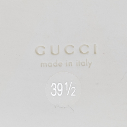 Pre Owned Gucci Green/Blue GG Supreme Canvas Platform Sandals Size 39.5