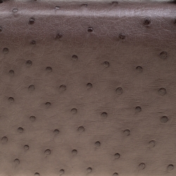 Pre Owned Gucci Grey Ostrich Leather Travel Document Case