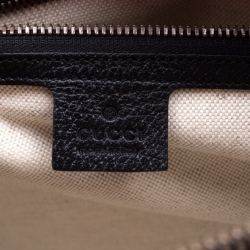 Pre Owned Gucci Black Suede and Leather Duffle Bag