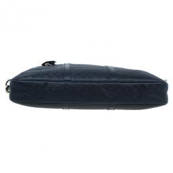 Gucci Black Guccissima Leather Laptop Bag