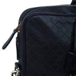 Gucci Black Guccissima Leather Laptop Bag