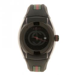 Gucci Black Transparent Nylon Sync Women's Wristwatch 35 mm