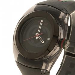 Gucci Black Transparent Nylon Sync Women's Wristwatch 35 mm