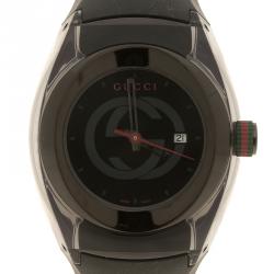 Gucci Black Transparent Nylon Sync Women's Wristwatch 35 mm