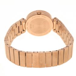 Gucci Interlocking Mother of Pearl Rose Gold Plated Stainless Steel 133.5 Women's Wristwatch 29 mm