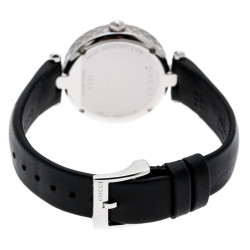 Pre Owned Gucci Black Stainless Steel Diamantissima 141.4 Women's Wristwatch 32 mm