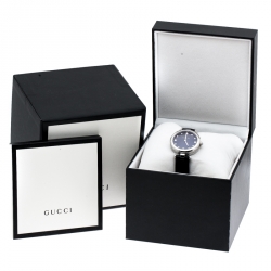 Pre Owned Gucci Black Stainless Steel Diamantissima 141.4 Women's Wristwatch 32 mm