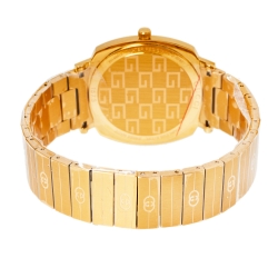 Gucci Yellow Gold PVD Coated Stainless Steel Grip YA157409 Women's Wristwatch 38 mm