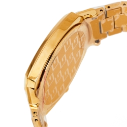 Gucci Yellow Gold PVD Coated Stainless Steel Grip YA157409 Women's Wristwatch 38 mm