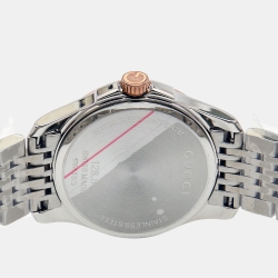 Gucci Black Two Tone Stainless Steel G-Timeless YA126512 Women's Wristwatch 27 mm