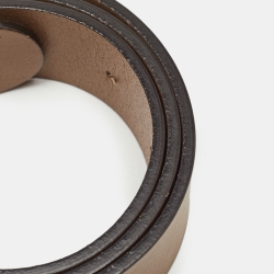 Pre Owned Gucci Brown Leather Spike Interlocking G Buckle Belt 90CM