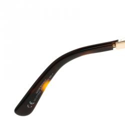 Pre Owned Gucci Gold Tone 2775/S Over-sized Sunglasses