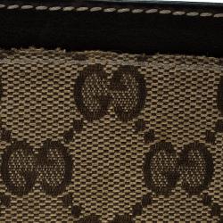 Gucci Beige/Brown GG Canvas and Leather Card Case