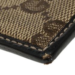 Gucci Beige/Brown GG Canvas and Leather Card Case