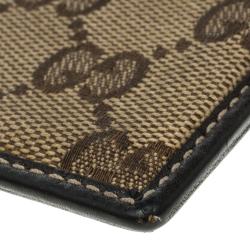 Gucci Beige/Brown GG Canvas and Leather Card Case