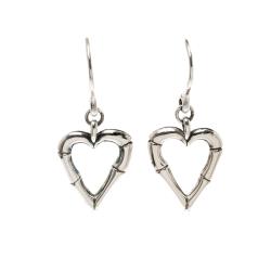 Pre Owned أقراط غوتشي خطاف فضية قلب بامبو