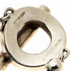 Pre Owned خاتم غوتشي فضة قضيب T مقاس 57