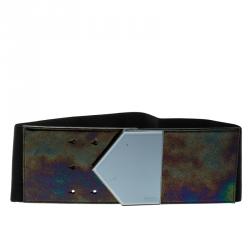 مملوكة مسبقًا حزام غوتشي هولوغرافيك مطاطي أسود 65 سم