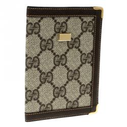 Gucci Beige/Brown Canvas and Pig Skin Leather Card Holder