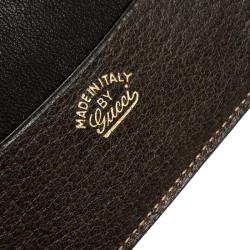Gucci Beige/Brown Canvas and Pig Skin Leather Card Holder