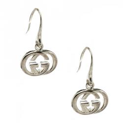 مملوكة مسبقًا أقراط غوتشي GG بالشعار فضة