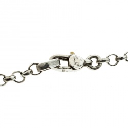 Pre Owned Gucci GG Boot Charm Silver Chain Link Long Necklace