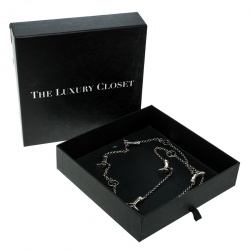 Pre Owned Gucci GG Boot Charm Silver Chain Link Long Necklace