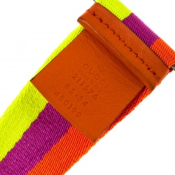 مملوكة مسبقًا حزام غوتشي كانفاس متعدد الألوان 85 سم