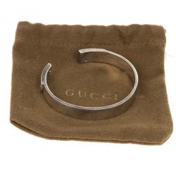 مملوكة مسبقًا Gucci Silver Bangle Bracelet 18CM