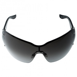 Pre Owned نظارة شمسية شيلد غوتشي GG2797/S سوداء/سوداء متدرجة