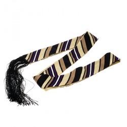 مملوكة مسبقًا Gucci Multicolor Striped Silk Cashmere Tassel Detail Neck Scarf
