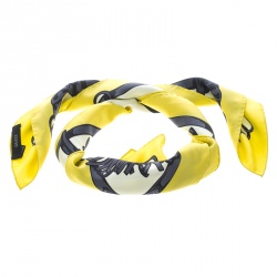 Pre Owned وشاح غوتشي حرير بشراشيب ونقوش بريدل أصفر ليموني مربع