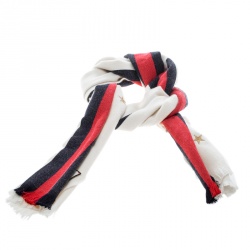 مملوكة مسبقًا وشاح غوتشي صوف مخلوط أوف ويت نمط ويب ونجوم مطرزة