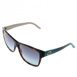 Pre Owned نظارة شمسية غوتشي وايفارير GG3579/S متدرجة هافانا/بنفسجية