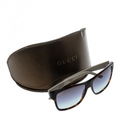 Pre Owned نظارة شمسية غوتشي وايفارير GG3579/S متدرجة هافانا/بنفسجية