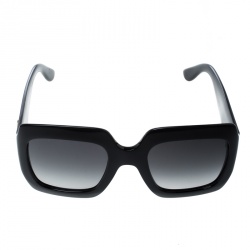 Pre Owned نظارة شمسية غوتشي كبيرة GG0053S متدرجة سوداء/ سوداء