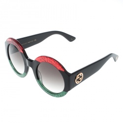مملوكة مسبقًا Gucci Multicolor/Black Gradient GG0084S Oversize Round Sunglasses
