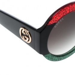 مملوكة مسبقًا Gucci Multicolor/Black Gradient GG0084S Oversize Round Sunglasses
